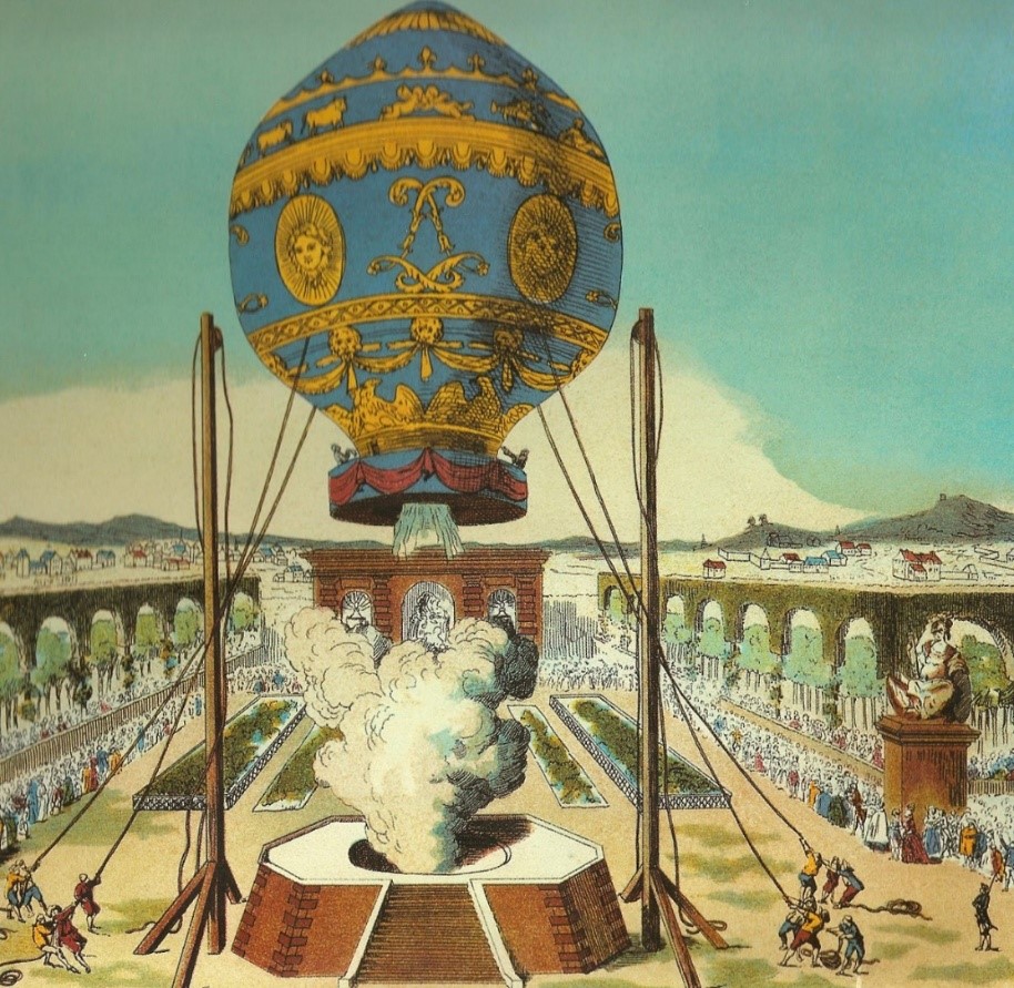 Primer vuelo de los hermanos Montgolfier, 4 de junio de 1783,