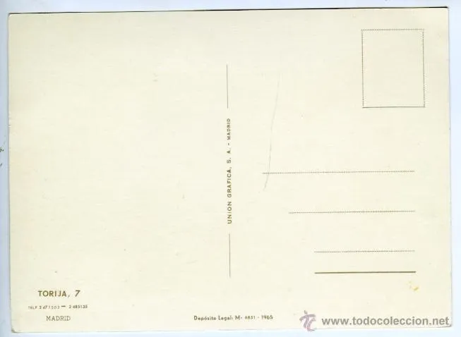 Trasera de Postal de Salón Música - todocoleccion.net