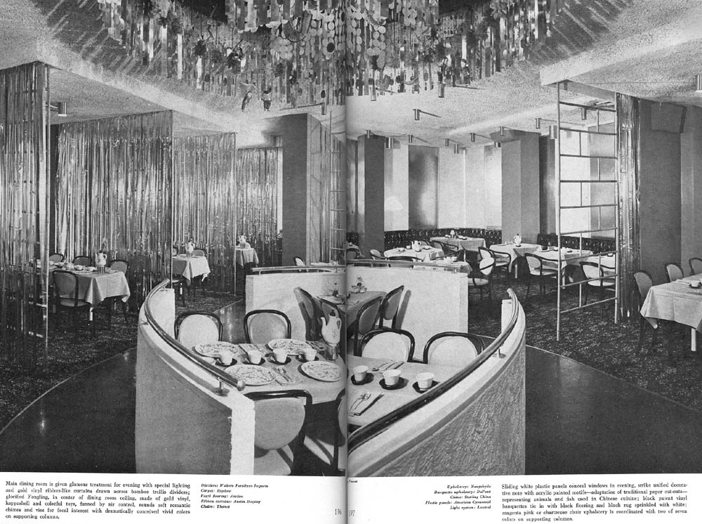 Interior de restaurante por Russel Wright